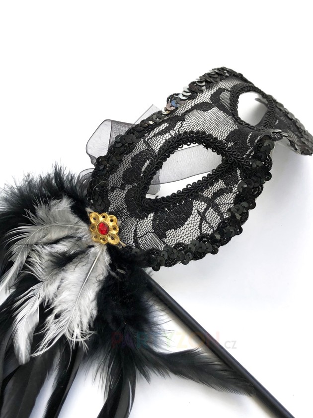 krajková škraboška na oči ples